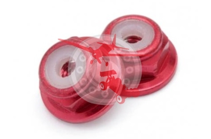 M2 Flanged Nut 10 Pcs. Red (ED130026)