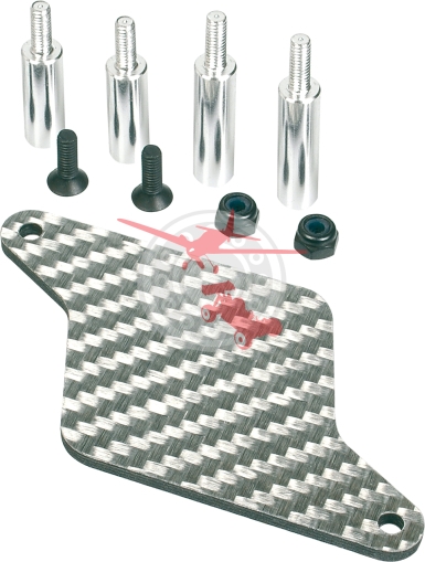Carbon Steering Servo Hold Set (LRP 112386)