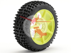 Yellow Spoke Wheel with Tire 2 Pcs. (HB 63052)