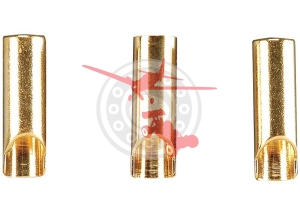 Gold Plated Bullet Connectors Female 3.5mm 3 Pcs. (GPMM3113)