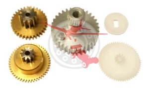 Комплект метални зъбни колела за серво машинка PDS-2144 and PS-2174 (KOP 35515)